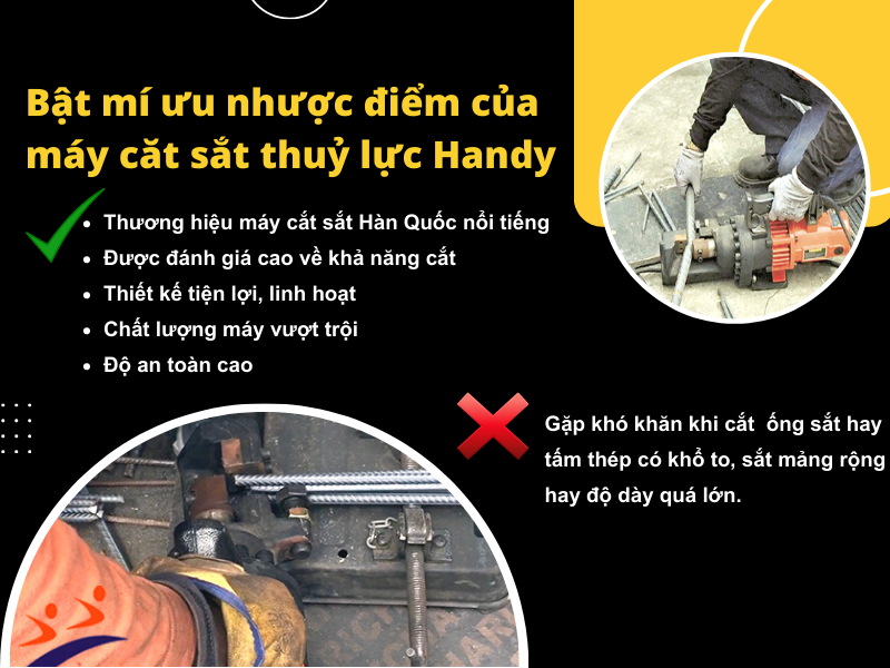Bật mí ưu nhược điểm của máy căt sắt thuỷ lực Handy