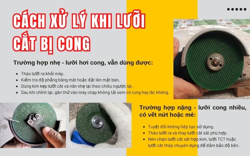 Cách xử lý khi lưỡi cắt bị cong