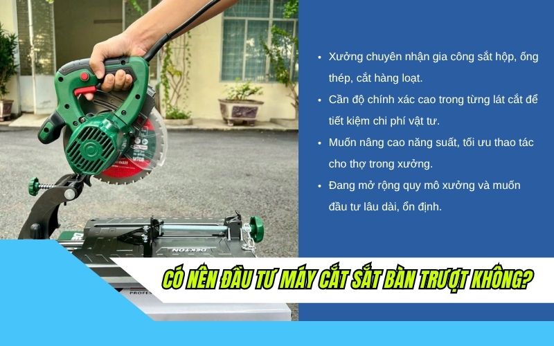 Có nên đầu tư máy cắt sắt bàn trượt không?