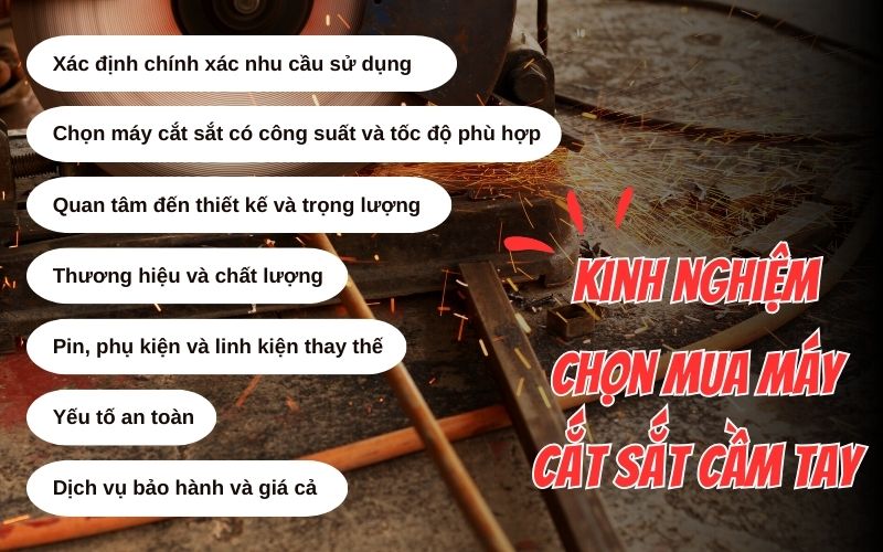 Kinh nghiệm chọn mua máy cắt sắt cầm tay