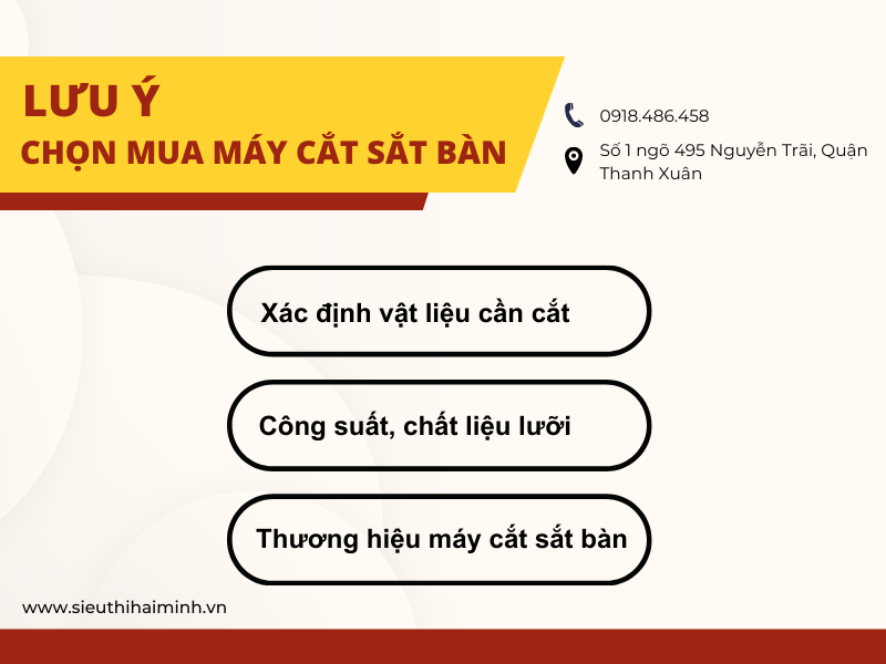 Lưu ý khi chọn mua máy cắt sắt bàn