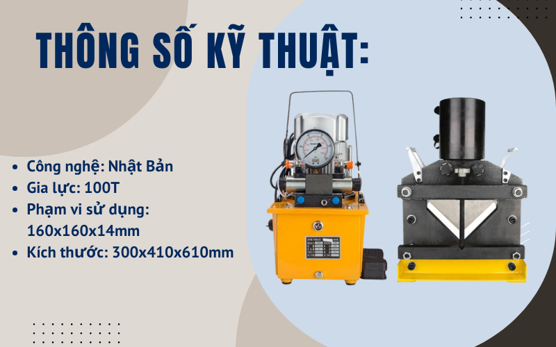 Máy cắt sắt V thuỷ lực CAC160
