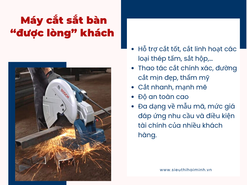 Máy cắt sắt bàn “được lòng” khách hàng