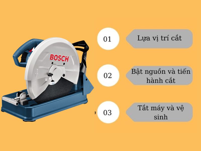 Sử dụng máy cắt sắt đảm bảo đúng quy trình