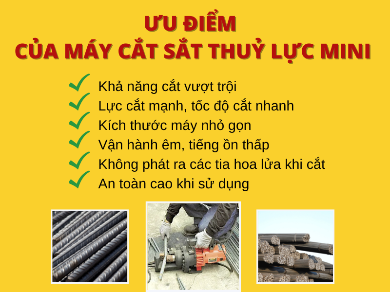 Ưu điểm của máy cắt sắt thuỷ lực