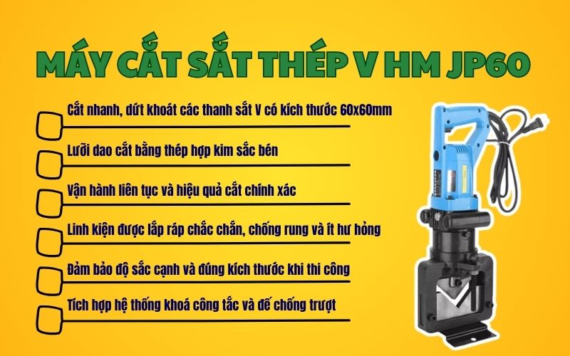 Ưu điểm vượt trội của máy cắt sắt thép V JP60