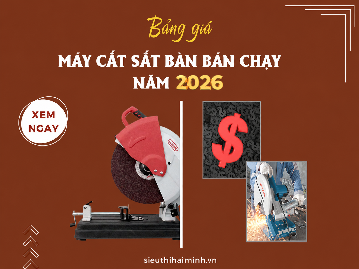 Bảng giá máy cắt sắt bàn bán chạy năm 2026