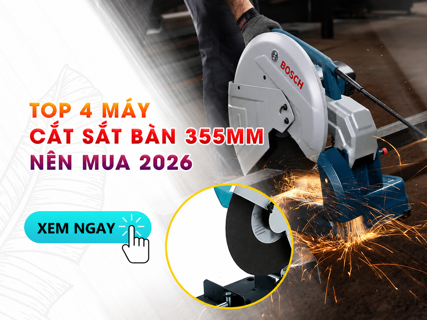 Top 4 máy cắt sắt bàn 355mm nên mua 2026