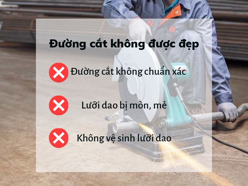 Đường cắt không được đẹp, không chuyên nghiệp