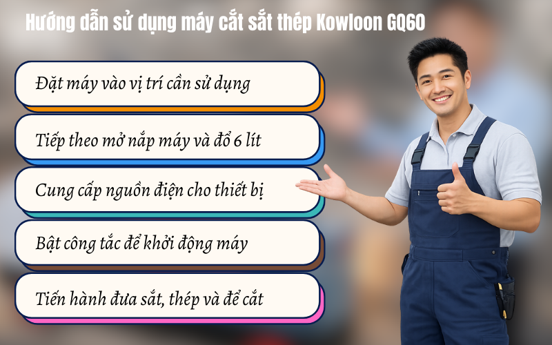 Máy Cắt Sắt Thép Kowloon GQ60 (380V)