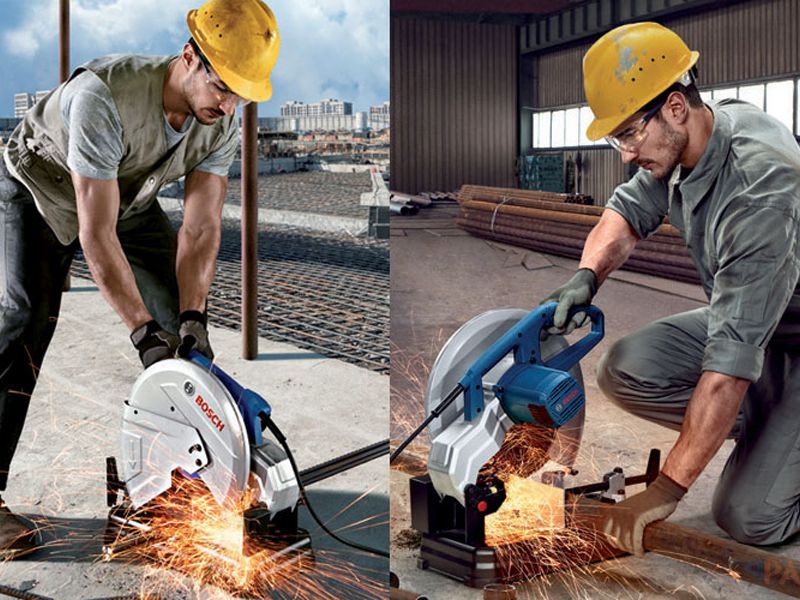 sử dụng máy cắt sắt bàn Bosch