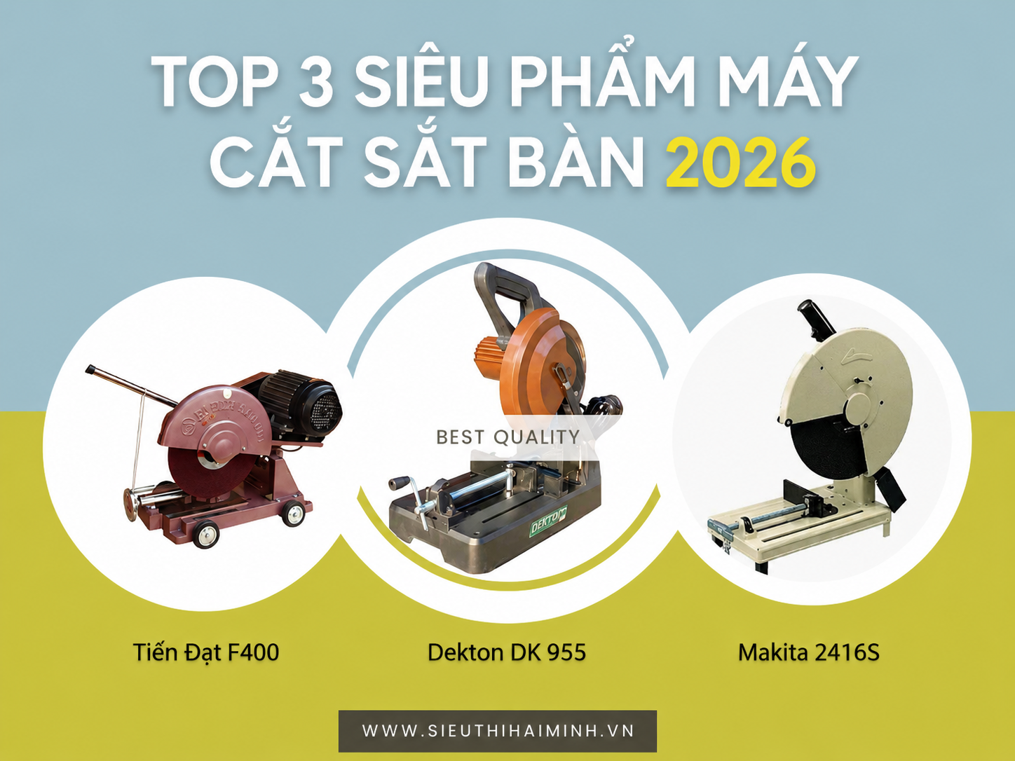 Top 3 siêu phẩm máy cắt sắt bàn 2023