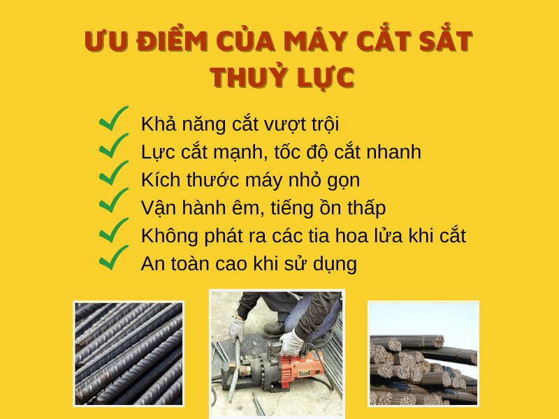 ưu điểm của máy cắt sắt thuỷ lực