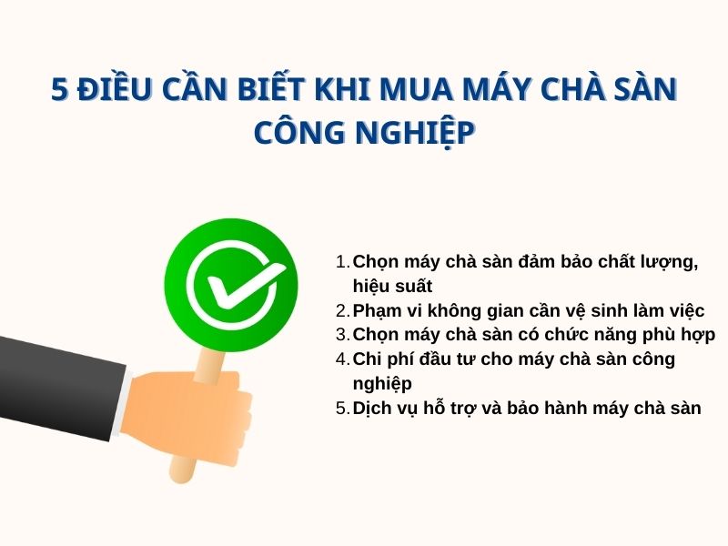 5 Điều Cần Biết Khi Mua Máy Chà Sàn Công Nghiệp