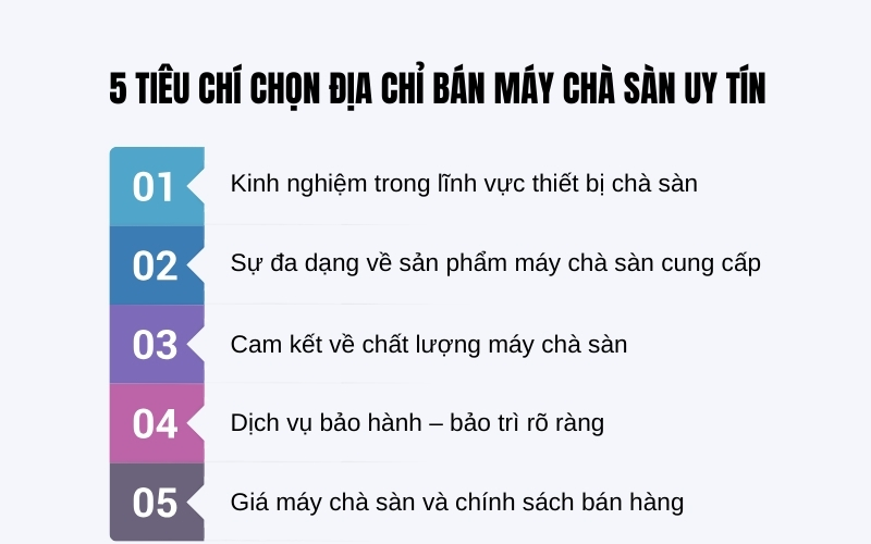 5 Tiêu Chí Chọn Địa Chỉ Bán Máy Chà Sàn Uy Tín