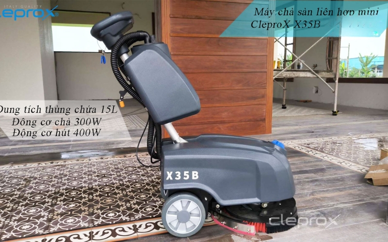 Bàn giao máy chà sàn ắc quy CleproX X35B