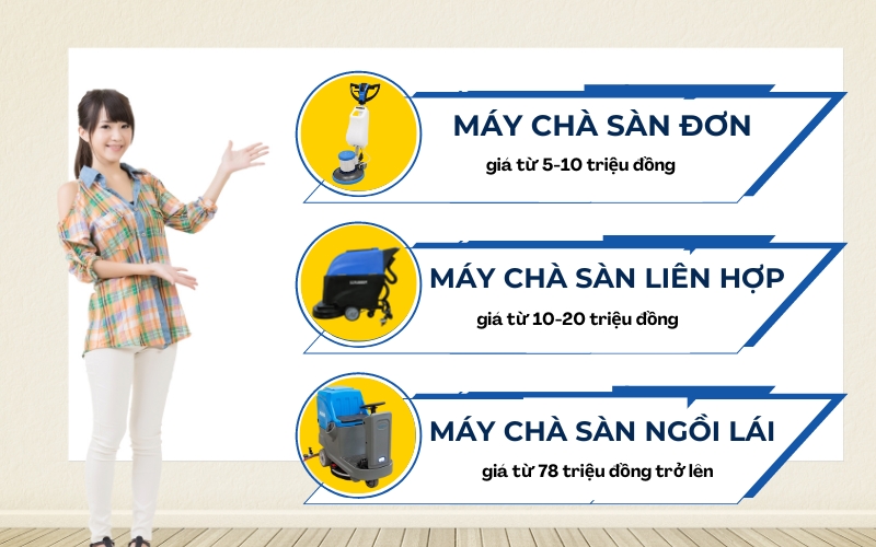 Bảng giá máy chà sàn mới nhất hiện nay