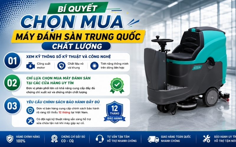 Bí quyết chọn mua máy đánh sàn Trung Quốc chất lượng
