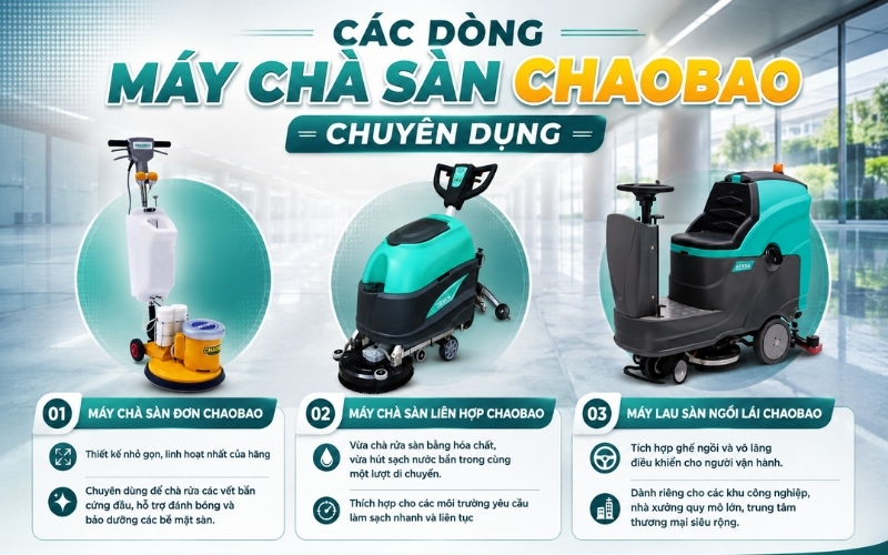 Các dòng máy chà sàn ChaoBao chuyên dụng