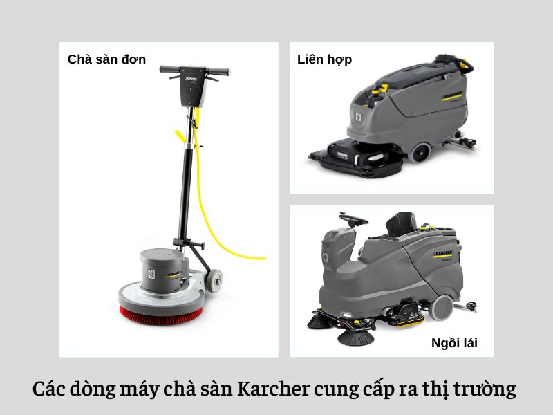 Các dòng máy chà sàn Karcher cung cấp ra thị trường