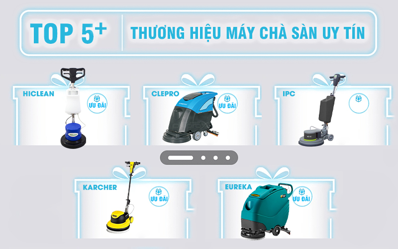 Các thương hiệu máy chà sàn nổi tiếng