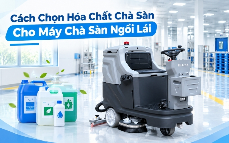 Cách Chọn Hóa Chất Chà Sàn Cho Máy Chà Sàn Ngồi Lái