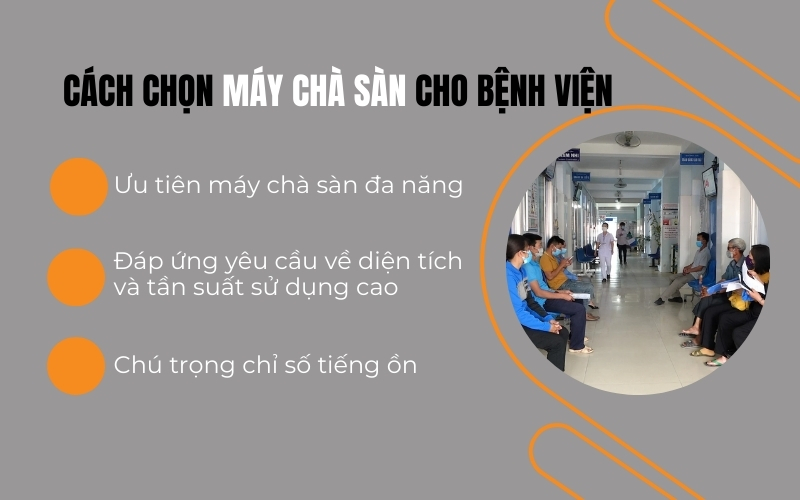 Cách chọn máy chà sàn cho bệnh viện