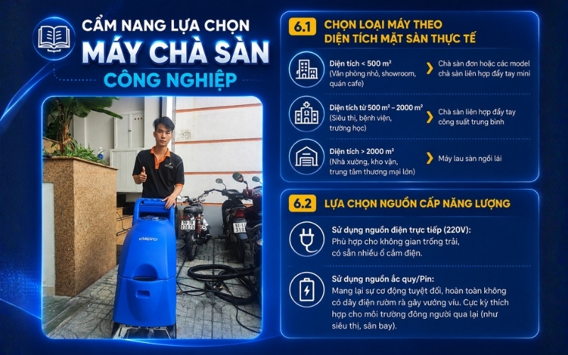 Cẩm nang lựa chọn máy chà sàn công nghiệp