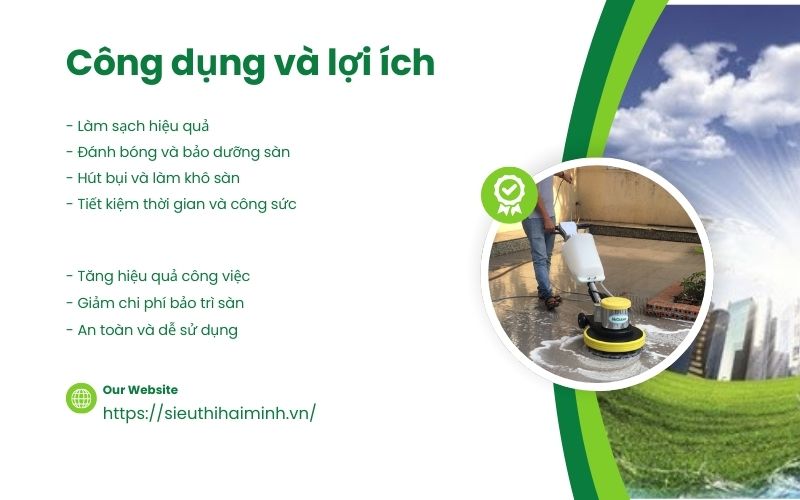 Công dụng và lợi ích của máy chà sàn trong vệ sinh