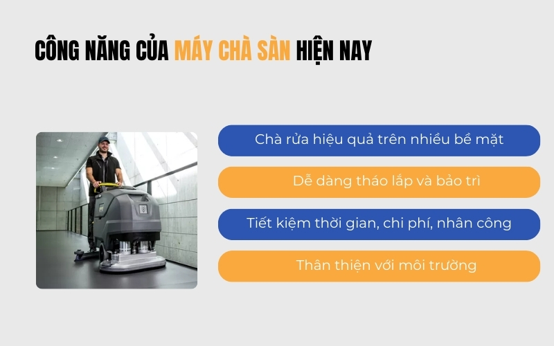 Công năng của máy chà sàn hiện nay