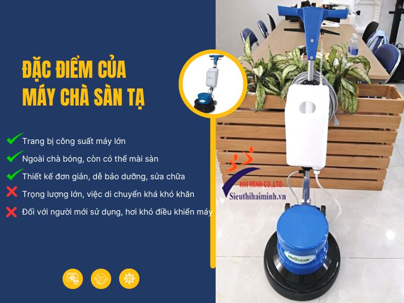 Đặc điểm của máy chà sàn tạ hiện nay