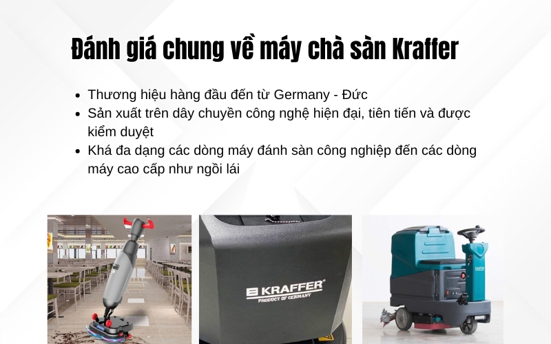Đánh giá chung về máy chà sàn Kraffer