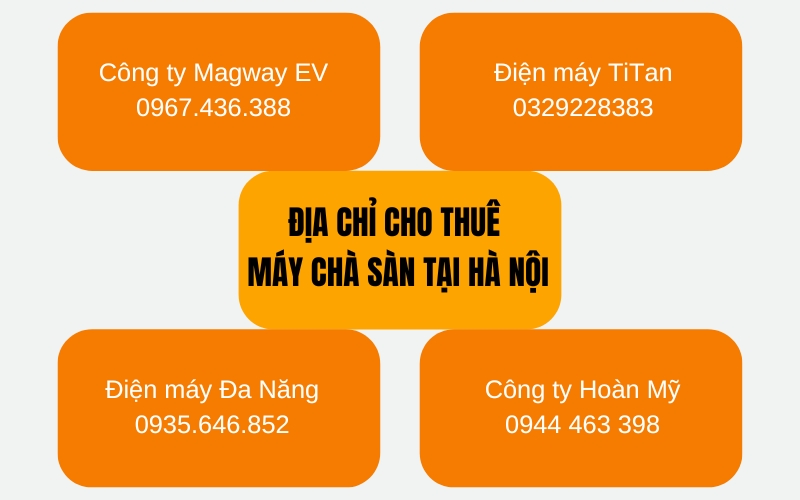 Địa chỉ cho thuê máy chà sàn tại Hà Nội