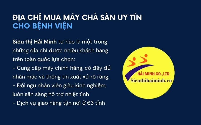 Địa chỉ mua máy chà sàn uy tín cho bệnh viện