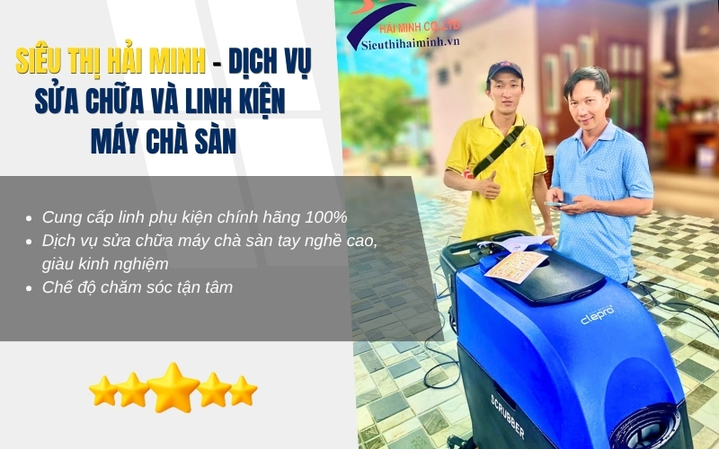 Dịch vụ sửa chữa và linh kiện máy chà sàn