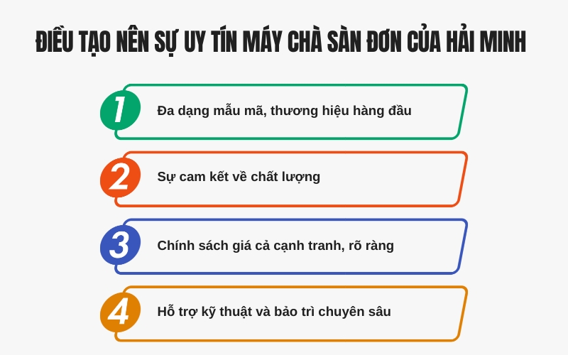 Điều tạo nên sự uy tín máy chà sàn đơn của Hải Minh