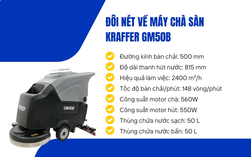 Đôi nét về Máy chà sàn Kraffer GM50B