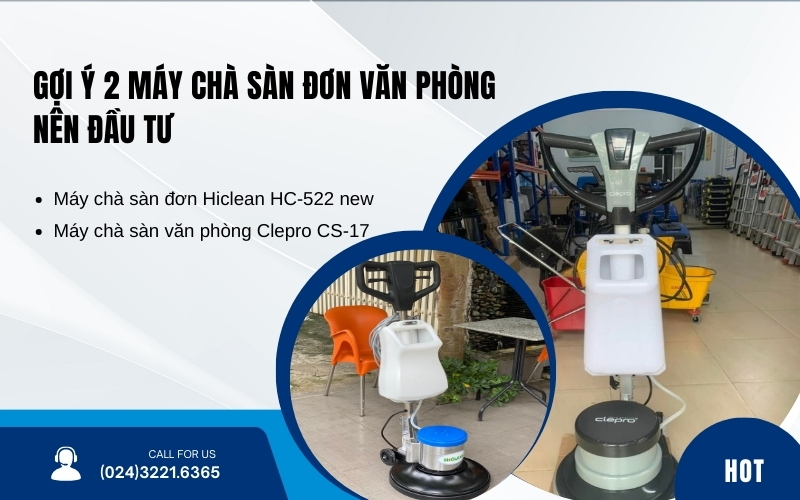 Gợi ý 2 máy chà sàn đơn văn phòng nên đầu tư
