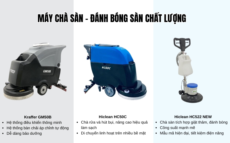 Gợi ý máy chà sàn - đánh bóng sàn chất lượng