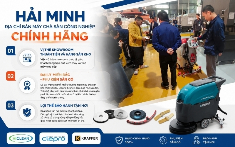 Hải Minh - Địa chỉ bán máy chà sàn công nghiệp chính hãng
