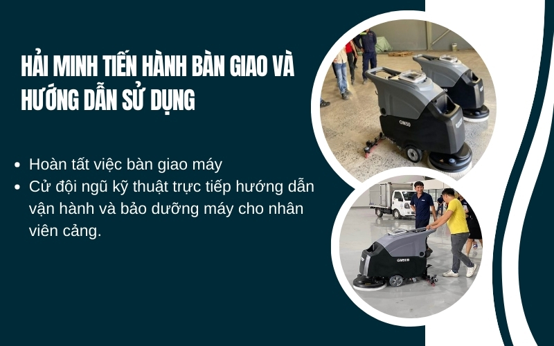 Hải Minh tiến hành bàn giao và hướng dẫn sử dụng