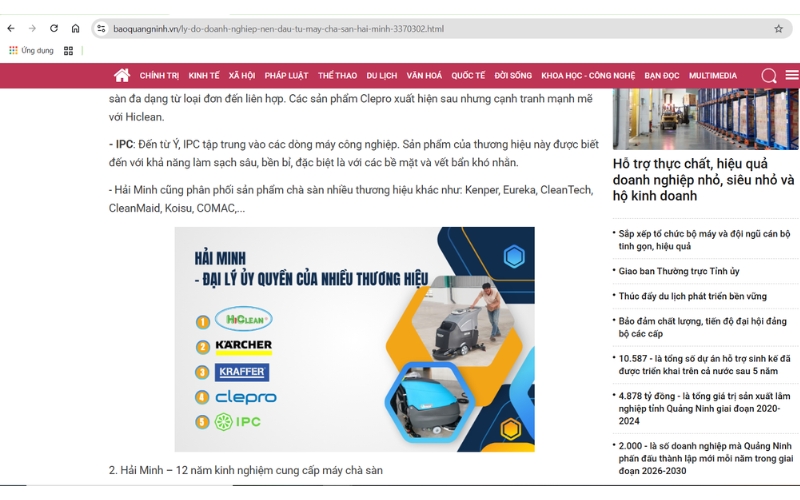 Hải Minh – đại lý ủy quyền của nhiều thương hiệu