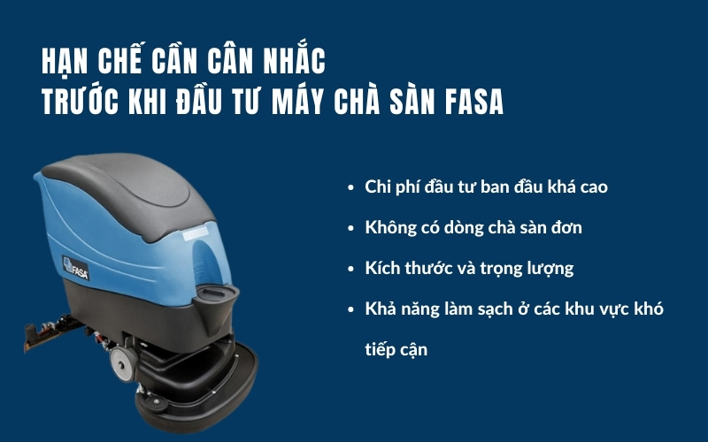 Hạn chế cần cân nhắc trước khi đầu tư máy chà sàn Fasa