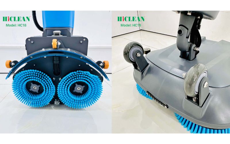 Hệ thống bàn chải chà sàn của máy chà sàn HC-18