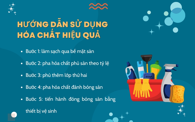 Hướng dẫn sử dụng hóa chất hiệu quả với máy lau sàn