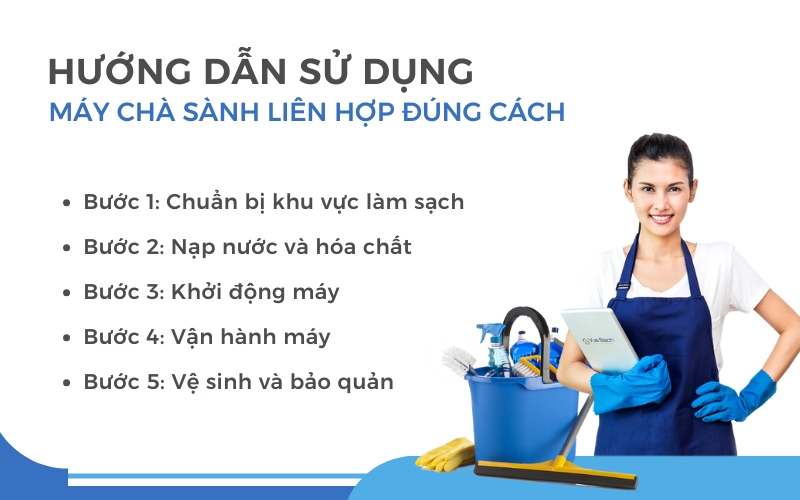 Hướng dẫn sử dụng máy chà sành liên hợp đúng cách