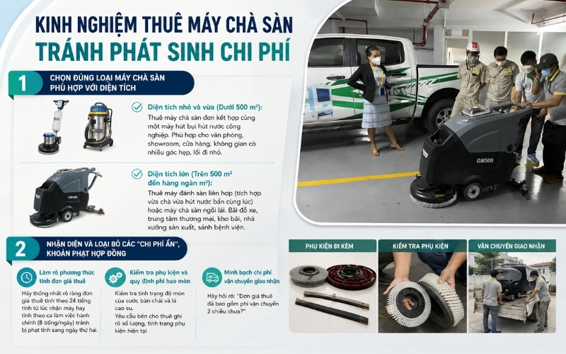 Kinh Nghiệm Thuê Máy Chà Sàn Tránh Phát Sinh Chi Phí