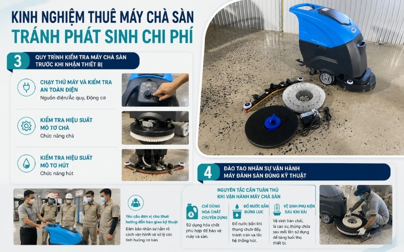 Kinh Nghiệm Thuê Máy Chà Sàn Tránh Phát Sinh Chi Phí