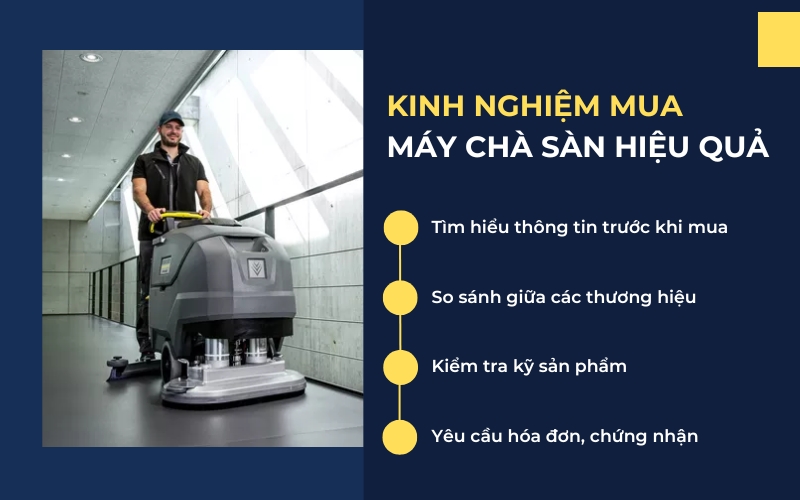 Kinh nghiệm mua máy chà sàn hiệu quả