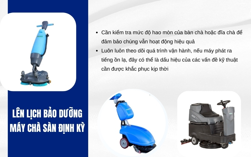 Lên lịch bảo dưỡng máy chà sàn định kỳ